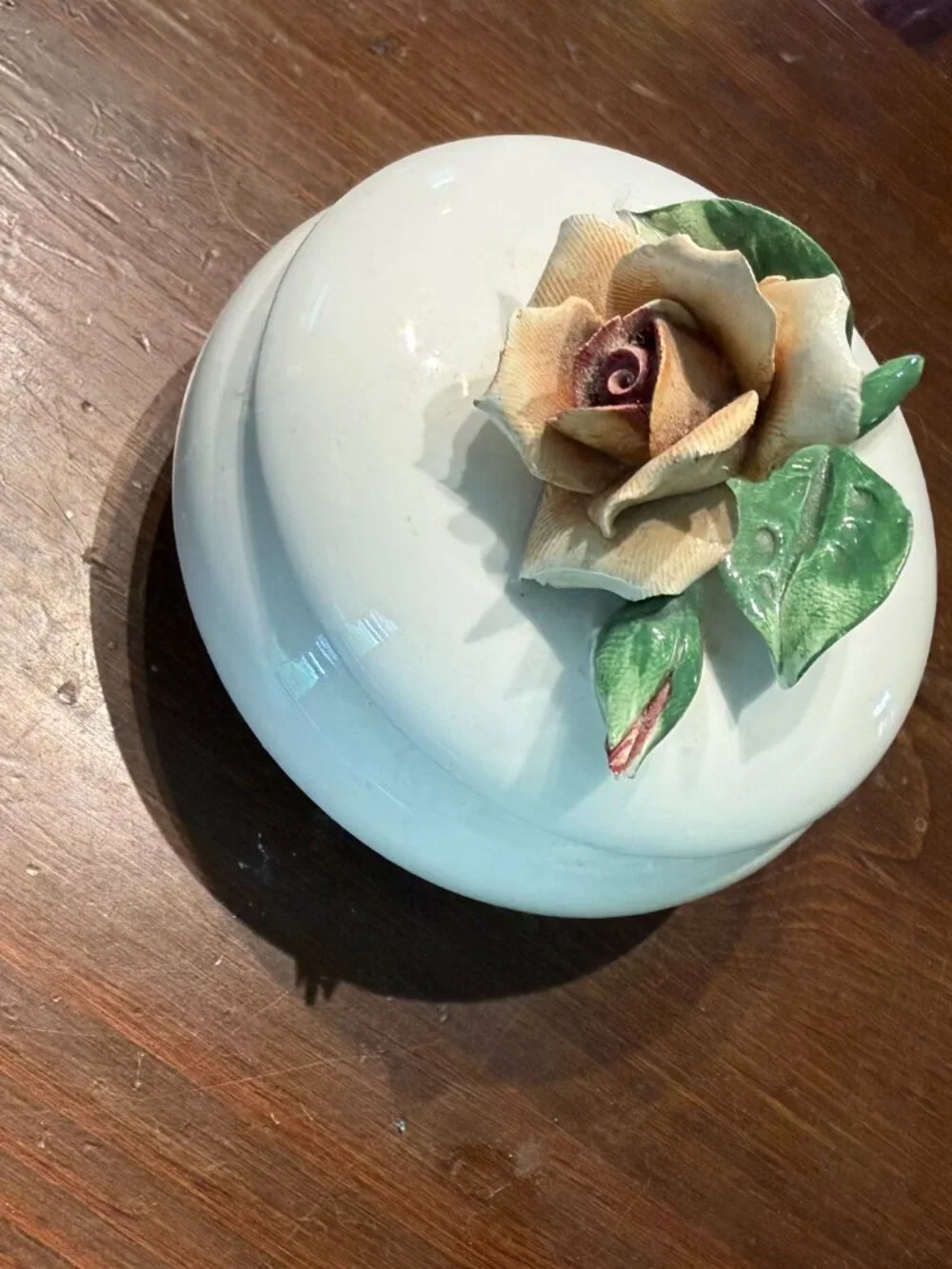 Vintage Porcelain Trinket Box by L'Atelier Rose on Top